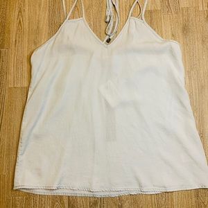 NAKED ZEBRA Chambray Halter Tank